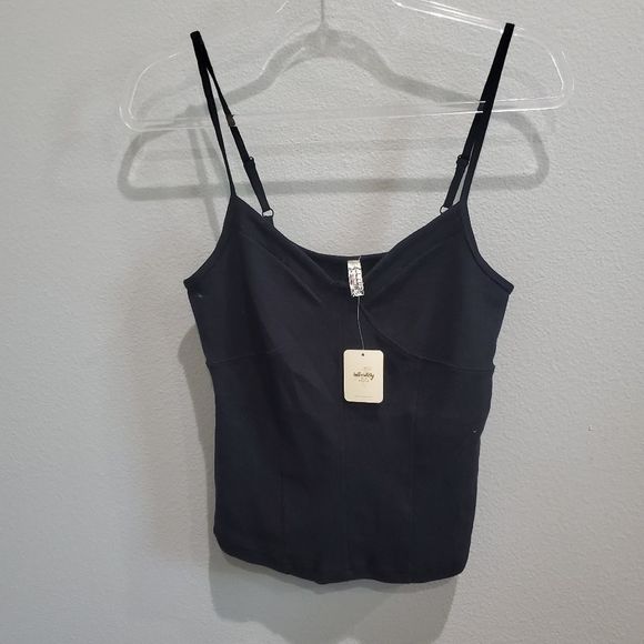 NWT Free People raspberry or black cami - Picture 5 of 6